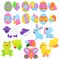 24 Pcs Foam Easter Animals and Egg Magnet Craft Kit, DIY Foam Magnet Craft Kits for Kids Party Favors Arts and Crafts Fun Home Activities, Easter Egg Hunt